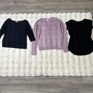 LOFT|NY&Co.|Express Sweater & tops in Navy, Lavender, Black - small